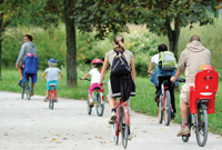 Family & Friends out and about  before putting bicycle into a bikeshel